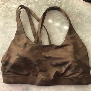 Lululemon camo Energy sport bra